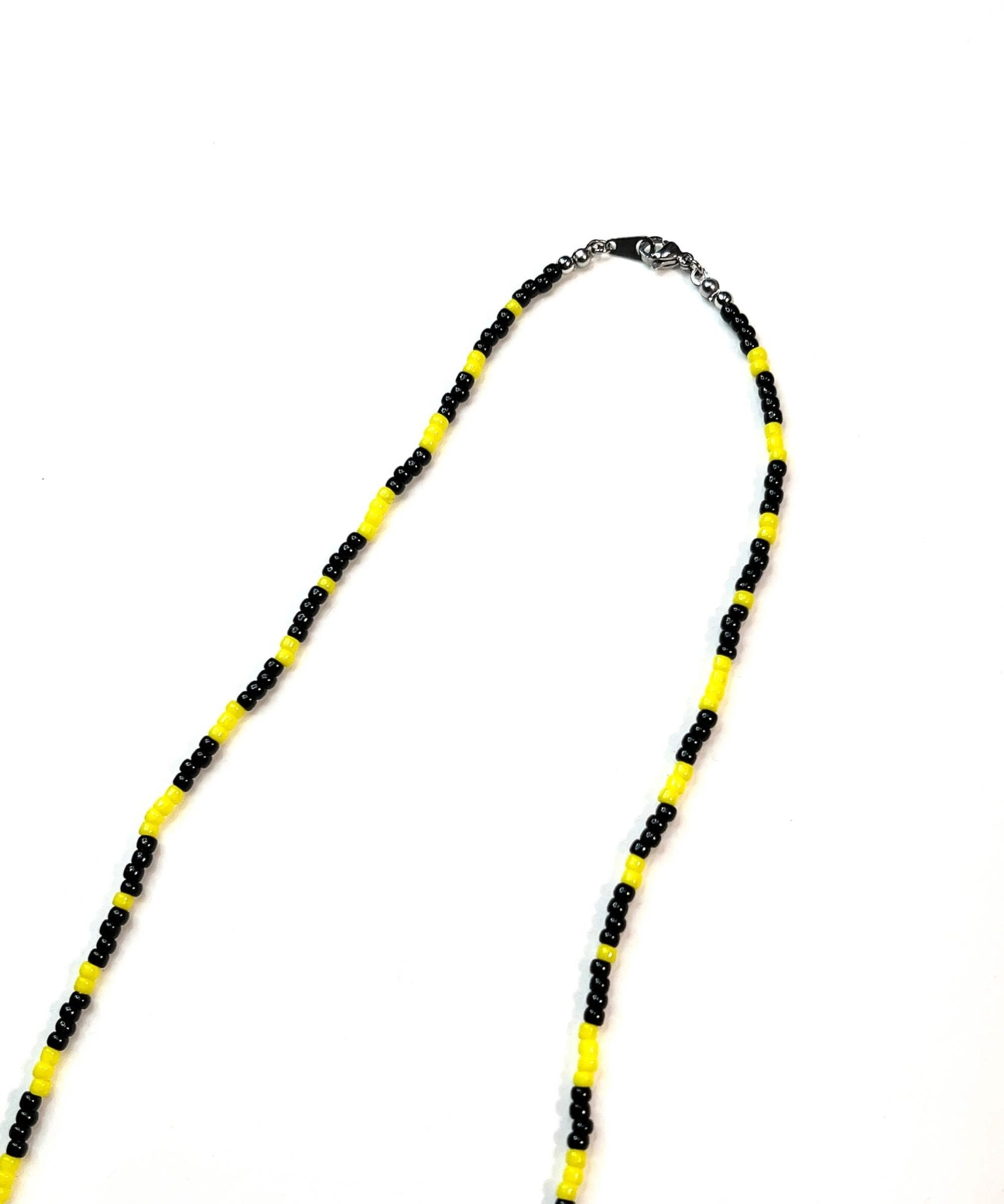 【11/5(日)まで予約受付アイテム】Beads necklace collaboration with Adder - BLACK × YELLOW - DIET BUTCHER