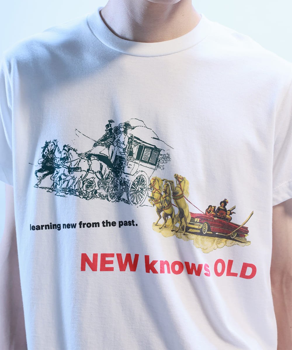 【11/5(日)まで予約受付アイテム】Short sleeve t-shirt with Learn from the old, know the new. prints-1 - WHITE - DIET BUTCHER