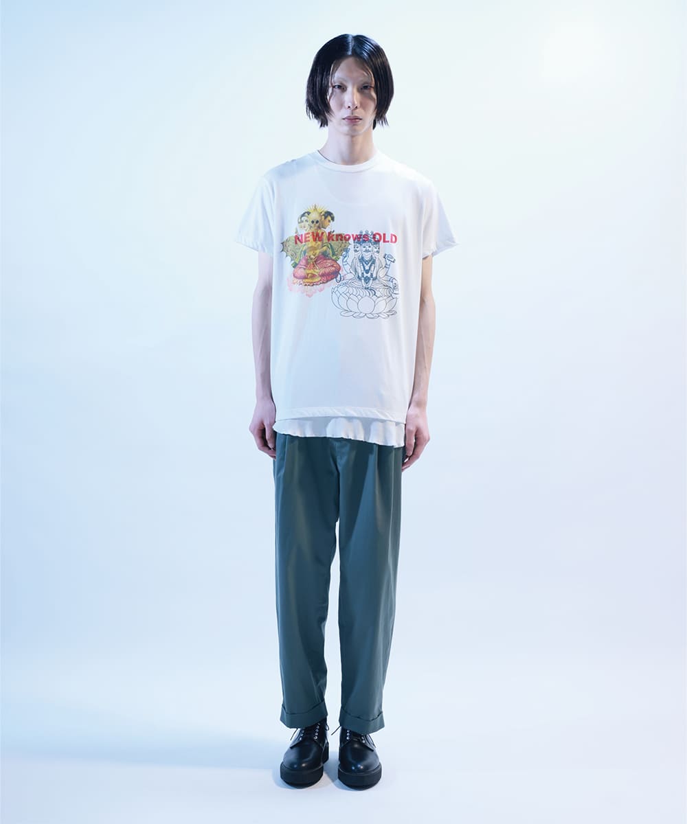 【11/5(日)まで予約受付アイテム】Short sleeve t-shirt with Learn from the old, know the new. prints-2 - WHITE - DIET BUTCHER