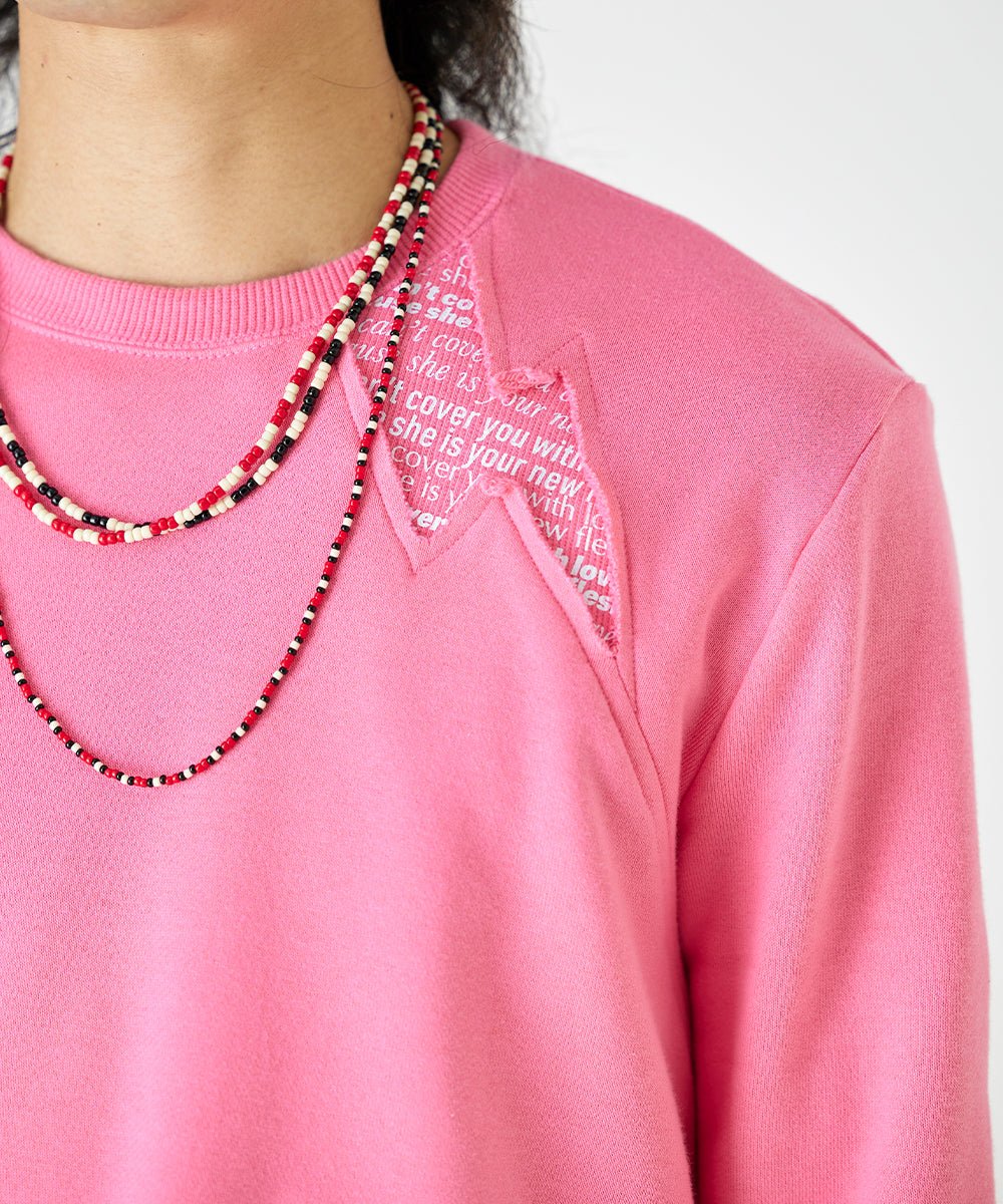 Beads necklace collaboration with Adder - WINE RED×OFF WHITE - DIET BUTCHER