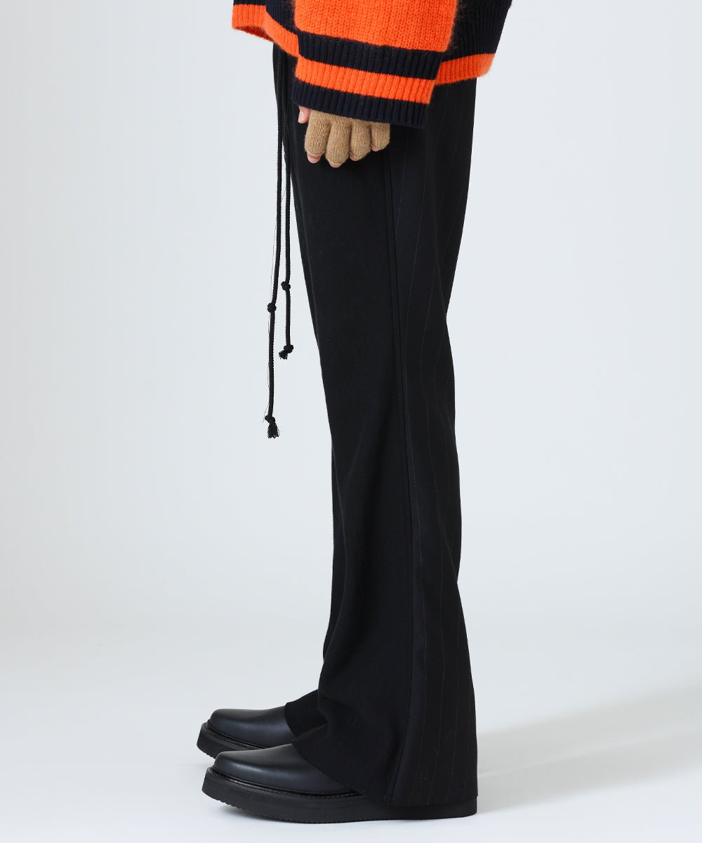 Docking flared trousers - BLACK - DIET BUTCHER