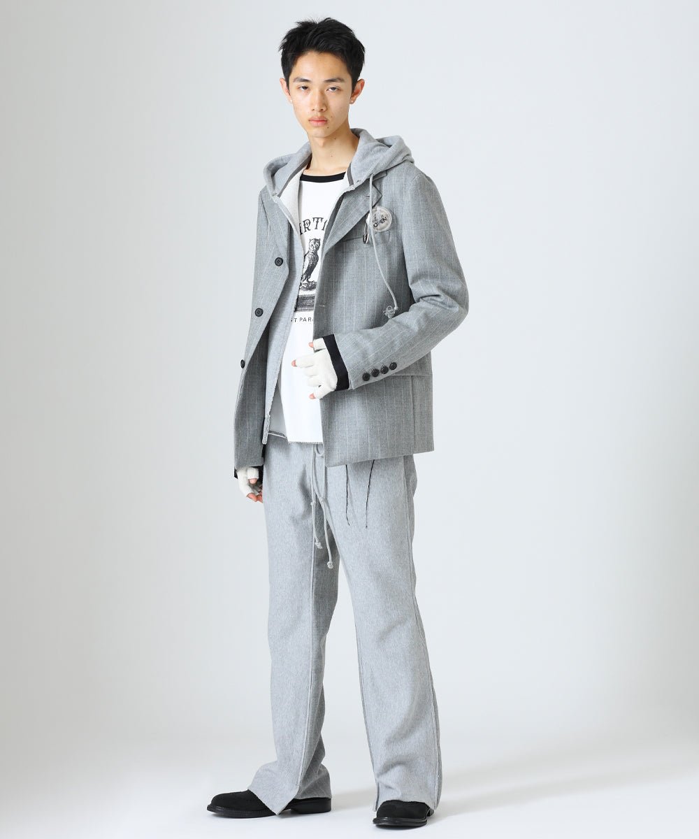 Docking flared trousers - GRAY - DIET BUTCHER