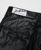 Faux leather side line flared slim trouser - BLACK - DIET BUTCHER