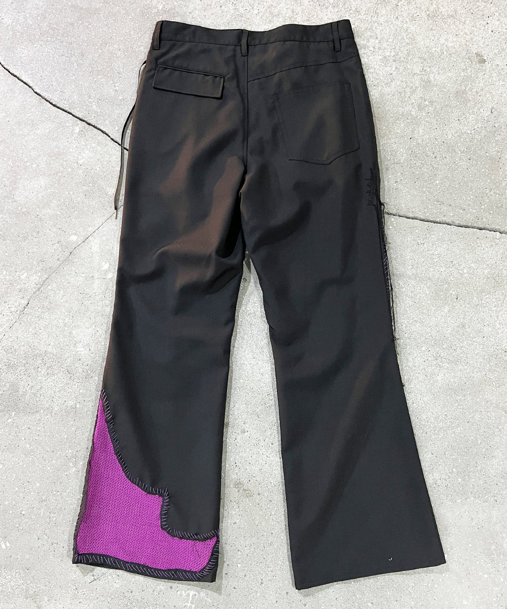 Patchwork Flared trouser - BLACK03 - DIET BUTCHER