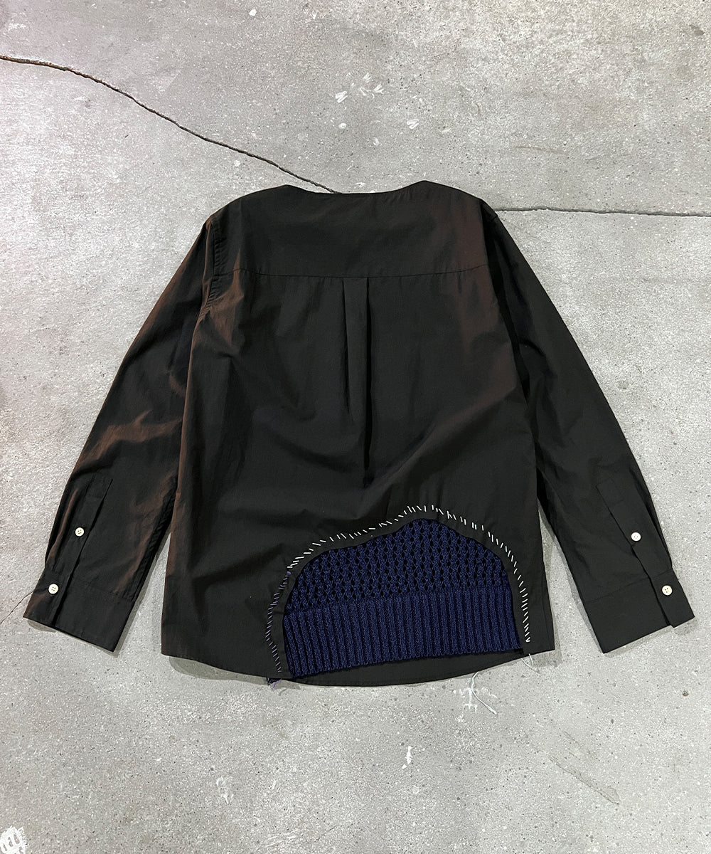 Patchwork Pullover shirt - BLACK01 - DIET BUTCHER
