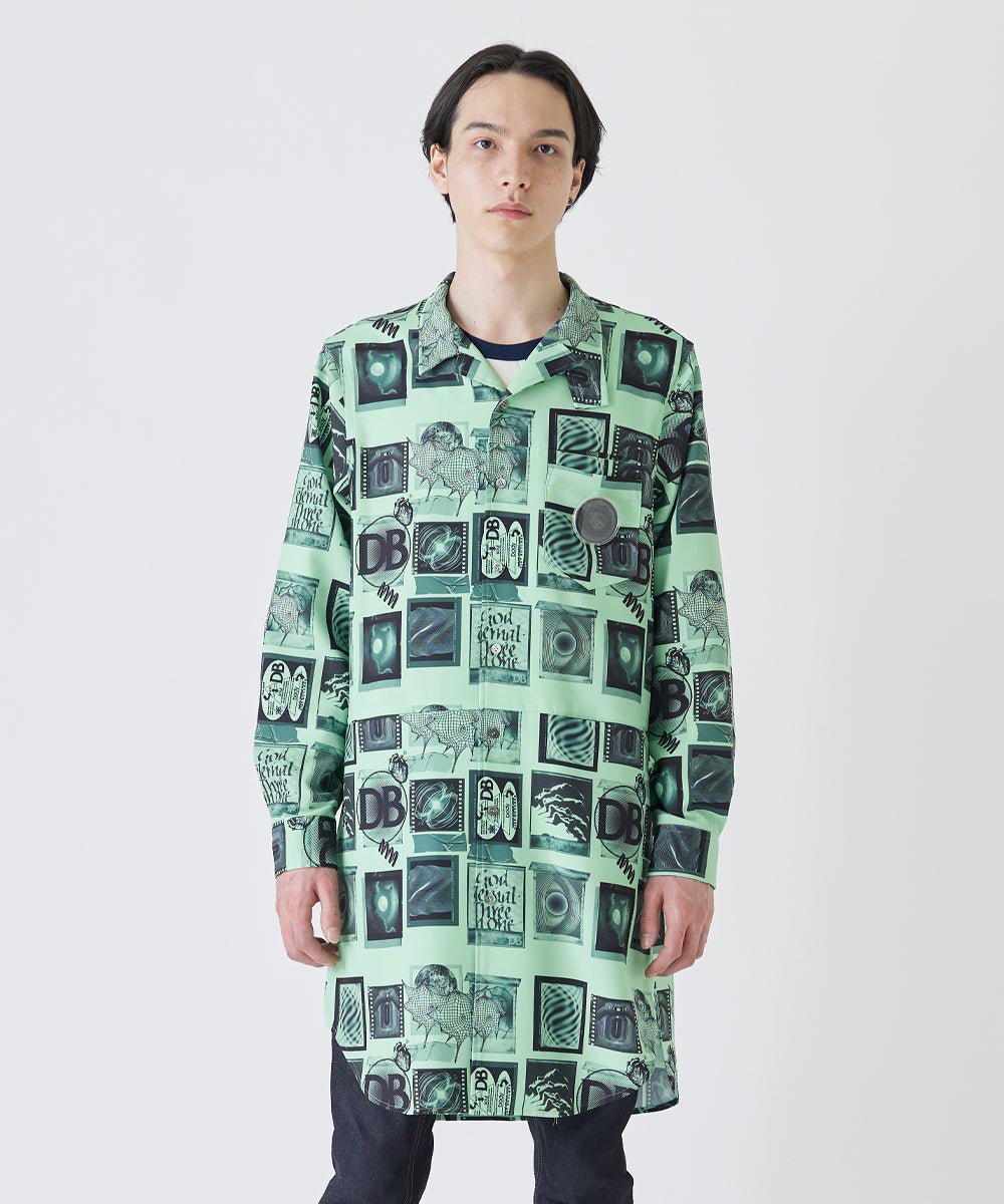 Whole pattern shirt coat - GREEN - DIET BUTCHER